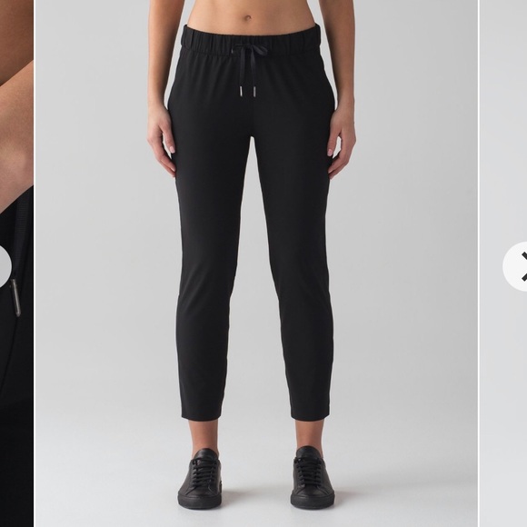 Lululemon On The Fly Pant 28” Black Size 10 Drawstring Pockets Style W5AHOS - Picture 2 of 10